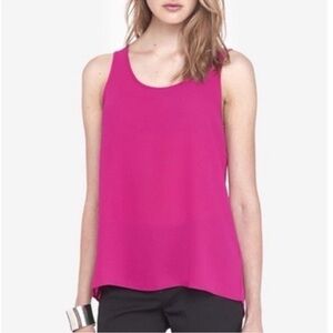 EXPRESS Split Back Tank Top Sleeveless Fuchsia Pink Lightweight Women’s Medium